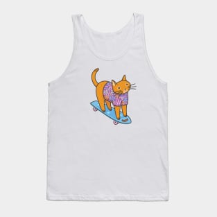 Catsville stories: skateboarding little red cat Tank Top